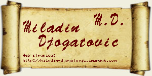 Miladin Đogatović vizit kartica